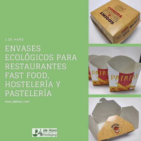 Packaging ecológico para el sector agroalimentario, fast food, hostelería, restauración y pastelería